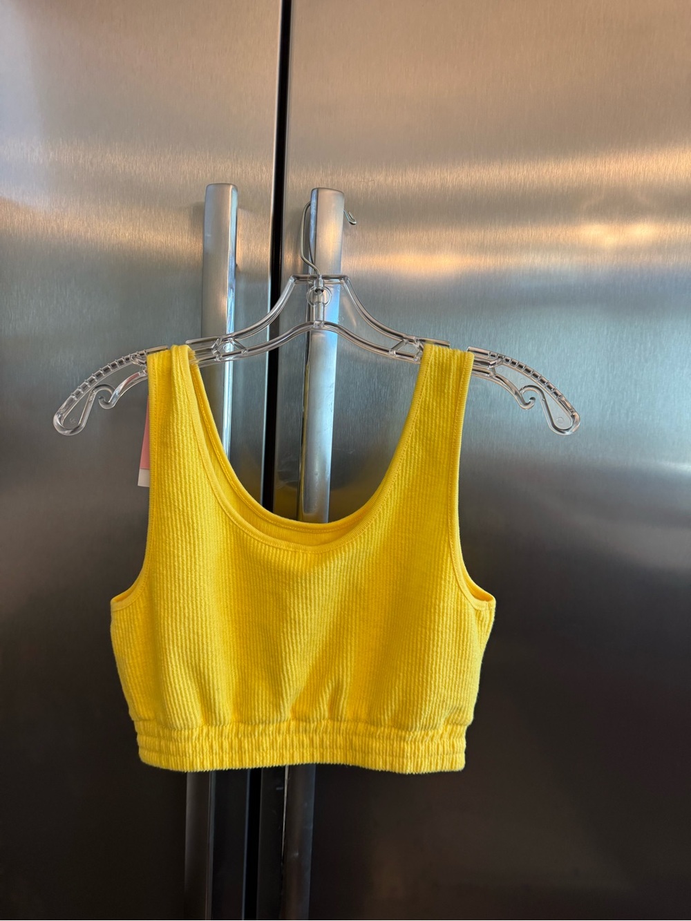 Tune Squad Yellow Ribbed Cropped Tank - Picture 4 of 7